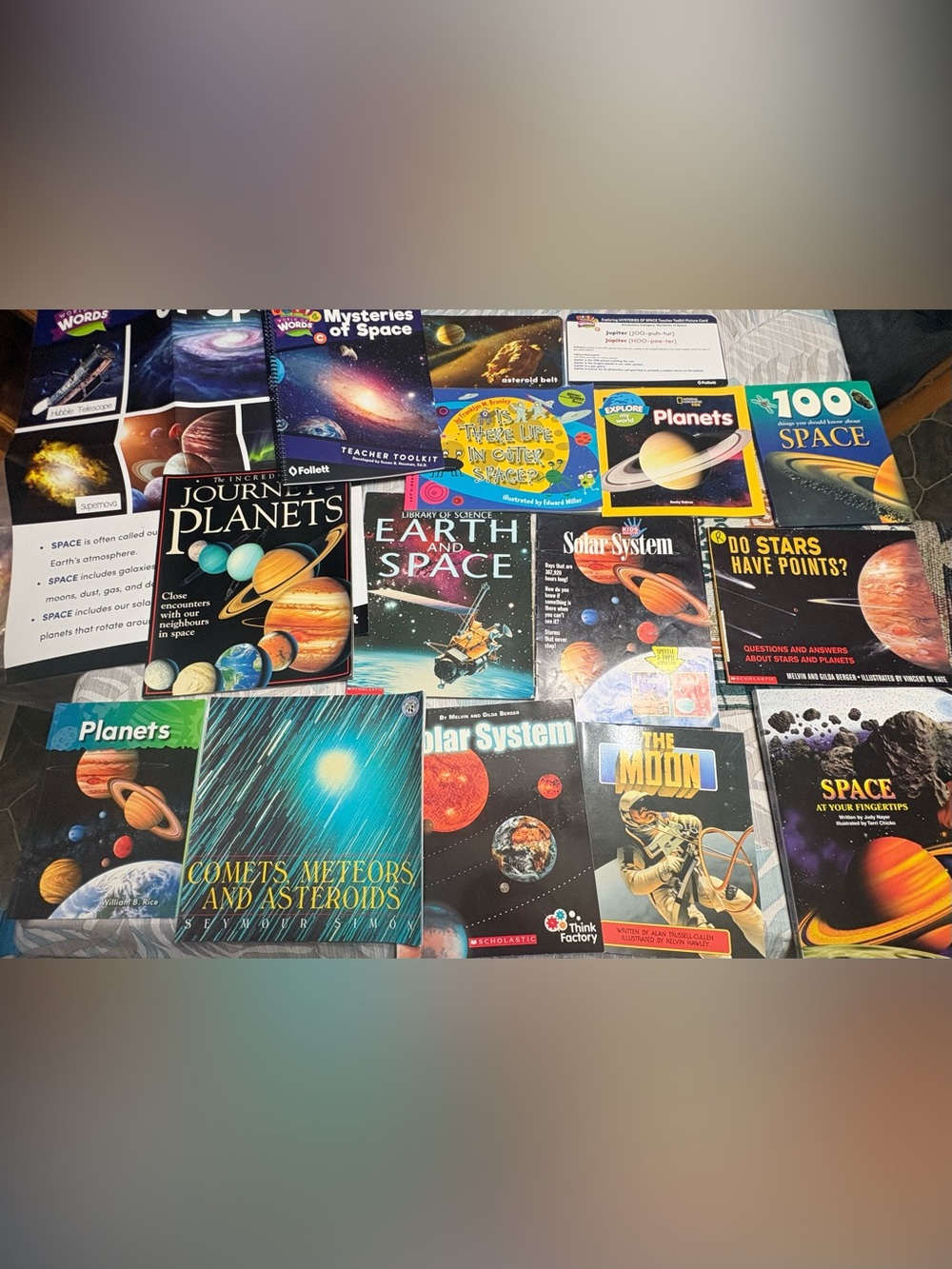 Space-Themed Educational Books and Teaching Kit for elementary